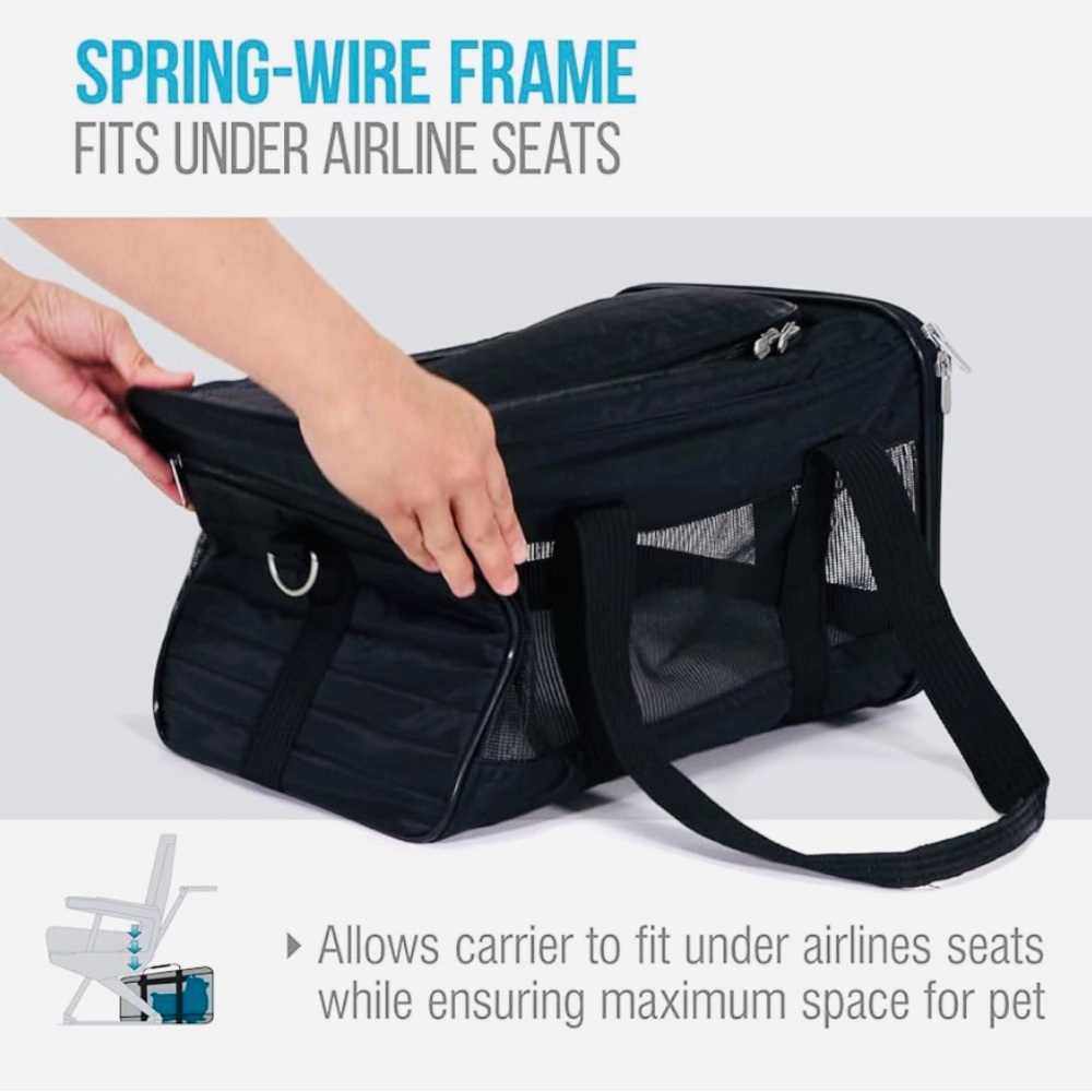 Black Pet Carrier for Dogs - Picture 9 of 14